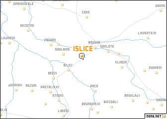 map of Īslīce
