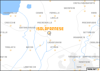 map of Isola Farnese