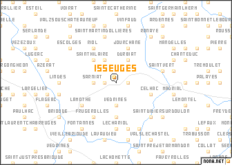map of Isseuges