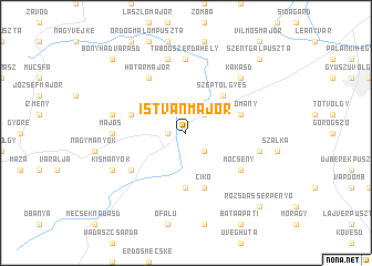 map of Istvánmajor