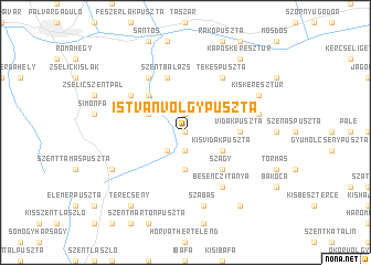 map of Istvánvölgypuszta