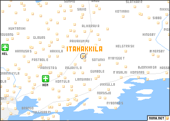 map of Itä-Hakkila