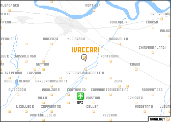 map of I Vaccari