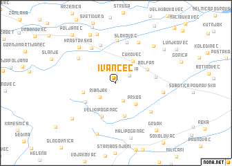 map of Ivančec