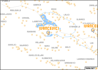 map of Ivančevići