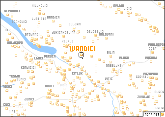 map of Ivandići