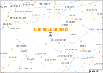map of Ivanec Ludbreški
