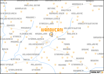 map of Ivanovčani