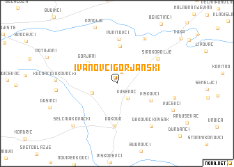 map of Ivanovci Gorjanski