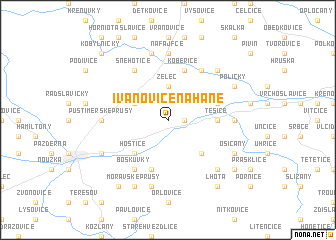 map of Ivanovice na Hané