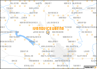 map of Ivanovice u Brna
