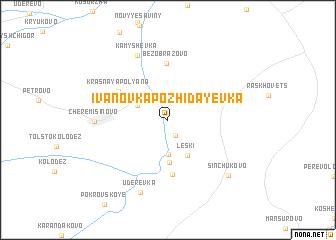 map of Ivanovka Pozhidayevka