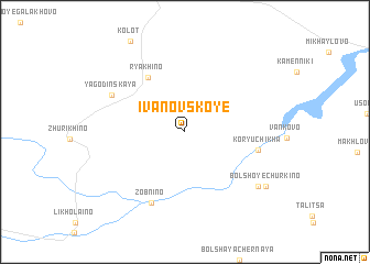 map of Ivanovskoye