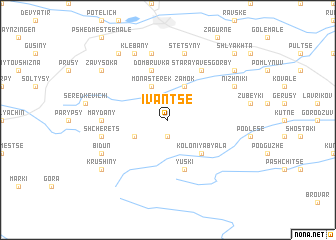 map of Ivanʼtse