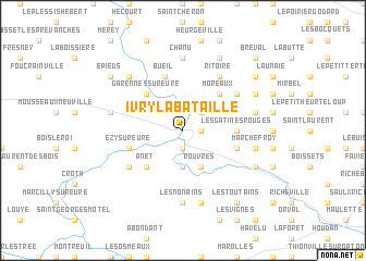 map of Ivry-la-Bataille