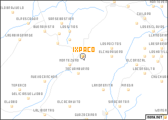 map of Ixpaco