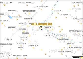 map of Ixtlahuacán