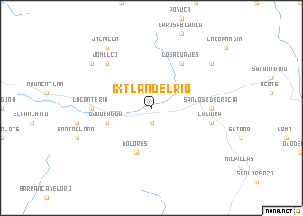 map of Ixtlán del Río