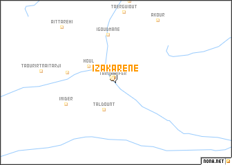 map of Izakarene