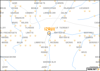 map of Izaux