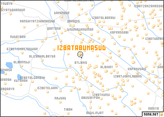 map of ‘Izbat Abū Mas‘ūd