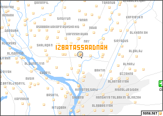 map of ‘Izbat as Sa‘ādnah