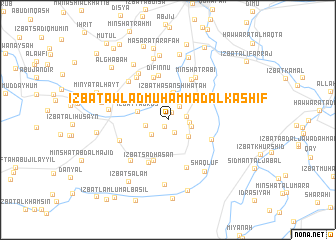 map of ‘Izbat Awlād Muḩammad al Kāshif