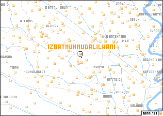 map of ‘Izbat Muḩmūd al ‘Ilwānī