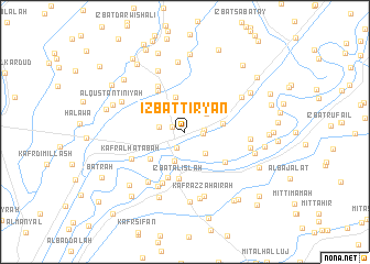 map of ‘Izbat Tiryān
