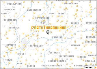 map of ‘Izbat ‘Uthmān Aḩmad