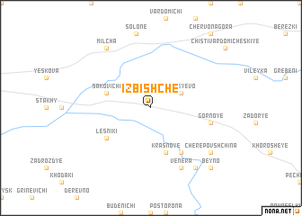 map of Izbishche