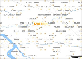 map of Izdebnik