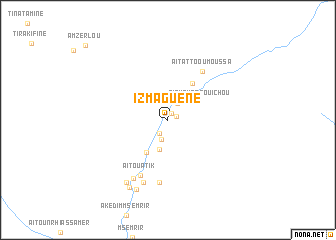 map of Izmaguene