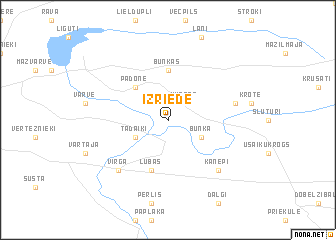map of Izriede