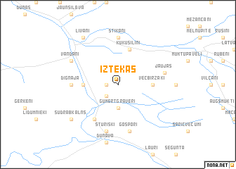 map of Iztekas