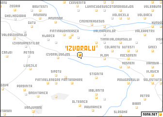 map of Izvorălu