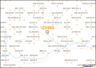 map of Izvoru