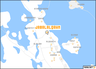 map of Jabal al Qawm