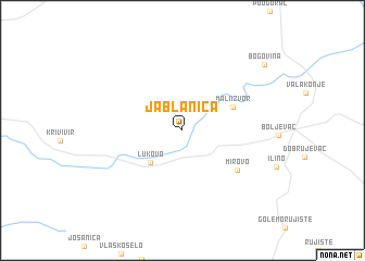 map of Jablanica