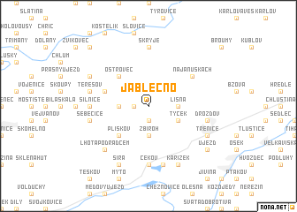 map of Jablečno