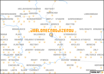 map of Jablonec nad Jizerou