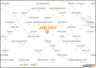 map of Jablonec