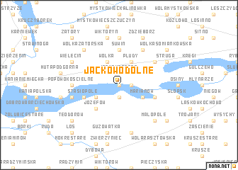 map of Jackowo Dolne