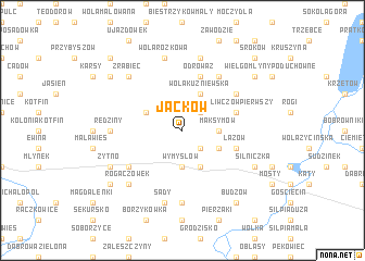 map of Jacków