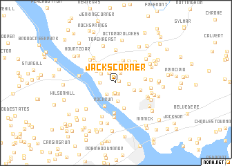 map of Jacks Corner