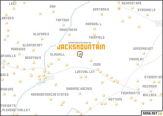 map of Jacks Mountain