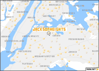 map of Jackson Heights