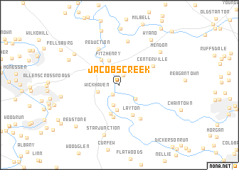 map of Jacobs Creek