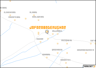map of Ja‘farābād-e Mūghār