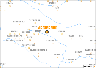 map of Jāgīrābād